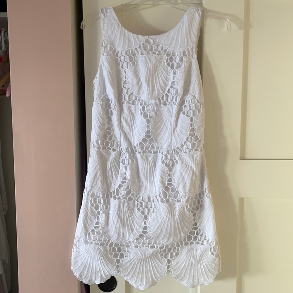 Seashell Lace Lilly Pulitzer Shift, white, Sz 2!